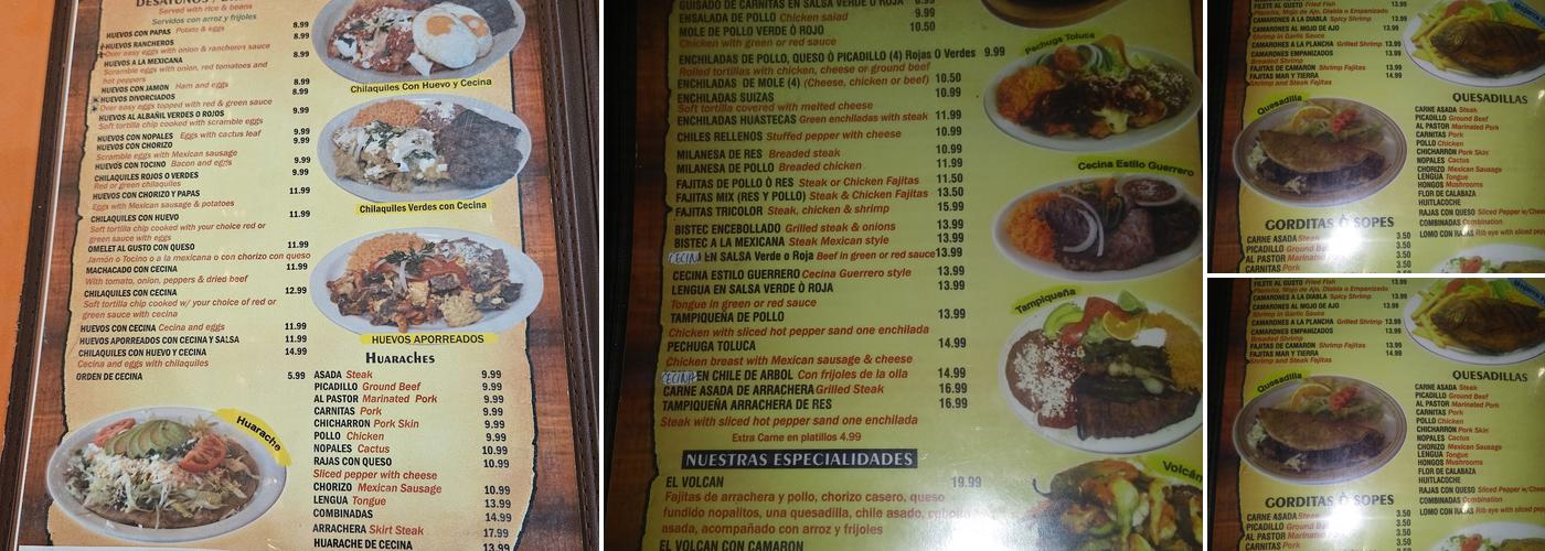 Restaurant Las Esperanzas Inc Menu