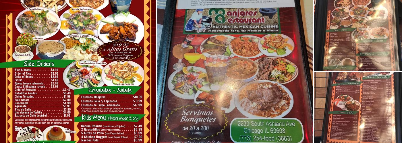 Manjares Restaurant Menu