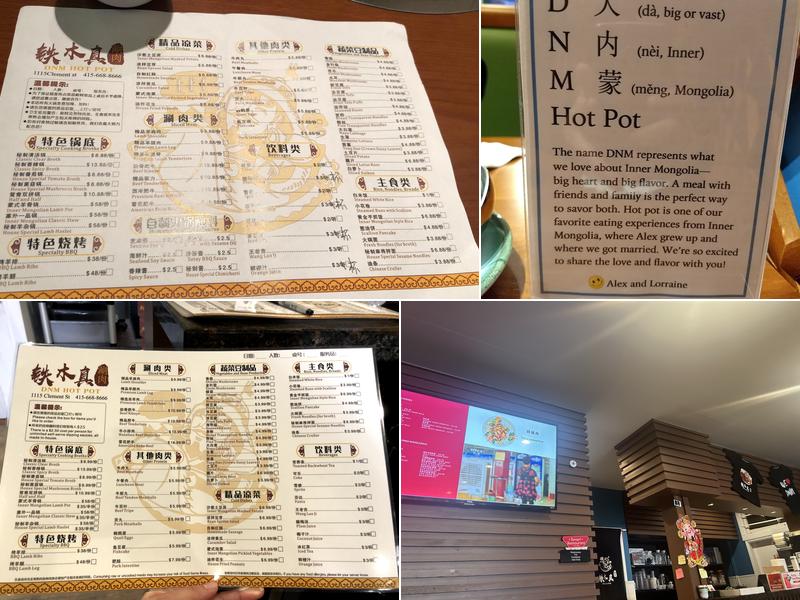 DNM Hot Pot Menu