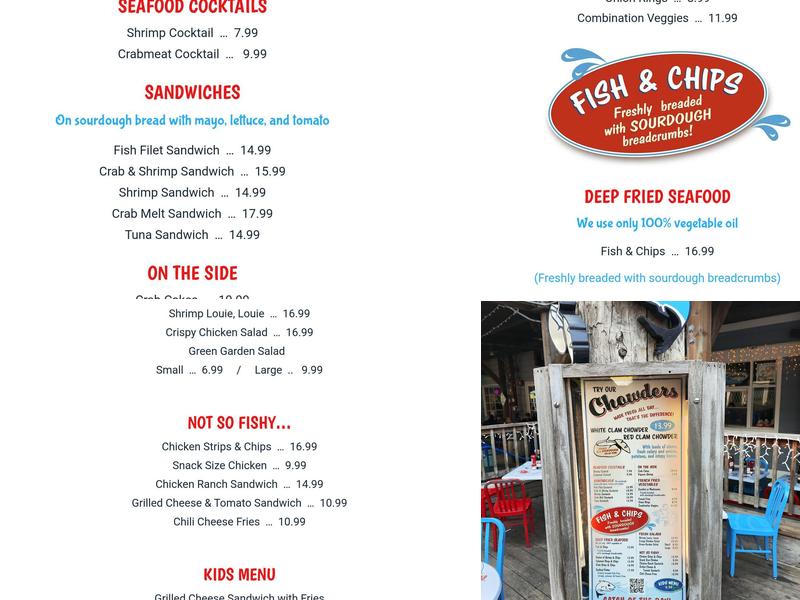 Chowder's Menu