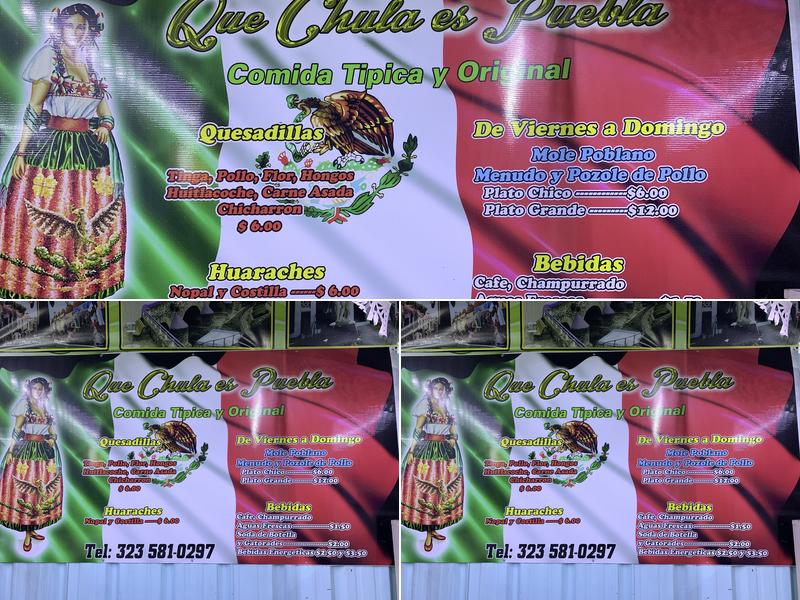 Que Chula Es Puebla (Cocina Tere) Menu