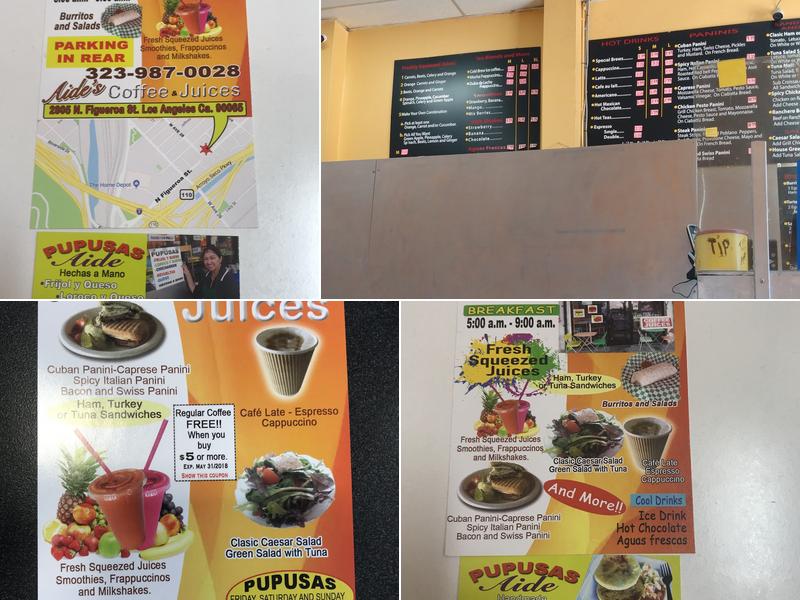 Aide's café and juices Menu