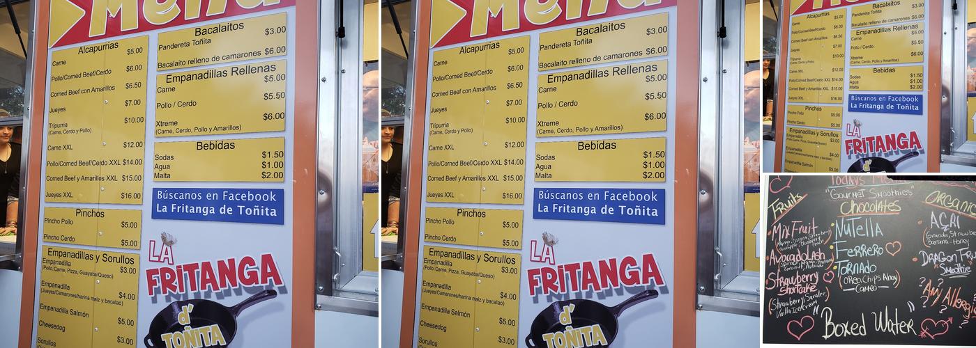 Frappe El Artesano Menu