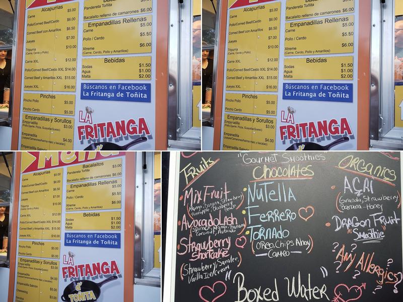 Frappe El Artesano Menu