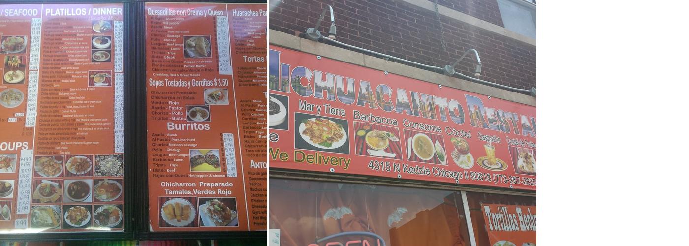 El Michoacanito Menu