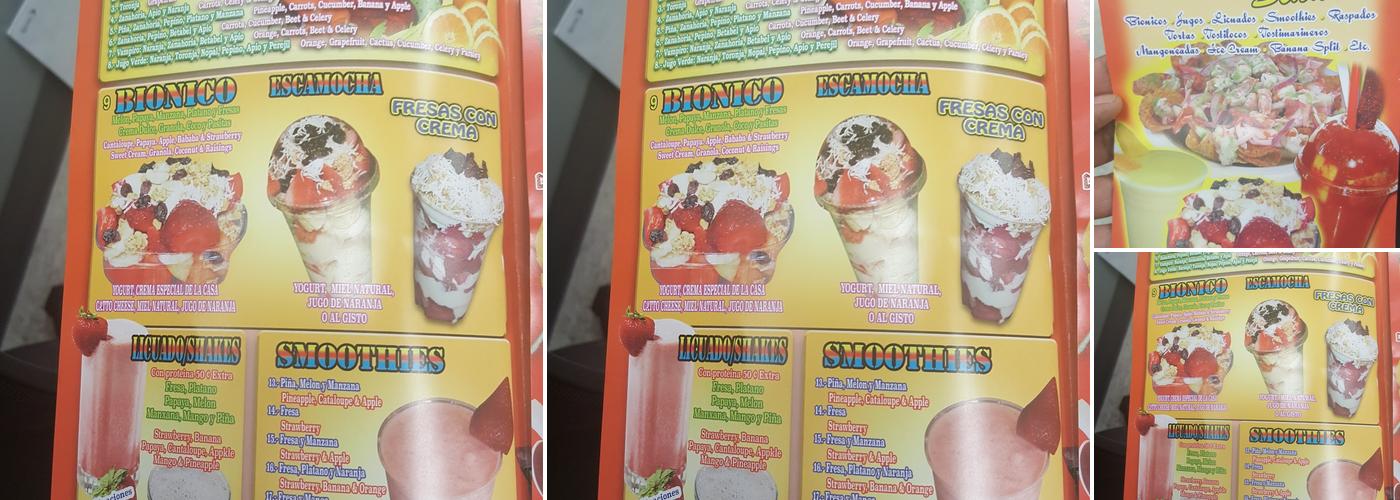 FrutiBionicos Sinaloa Menu