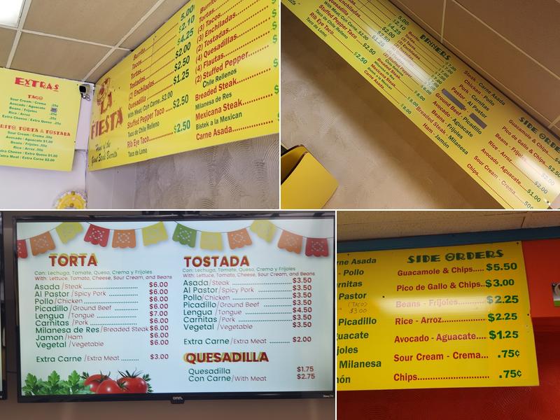 La Fiesta on Archer Menu