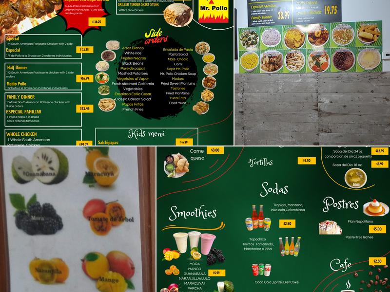 Mr Pollo Menu