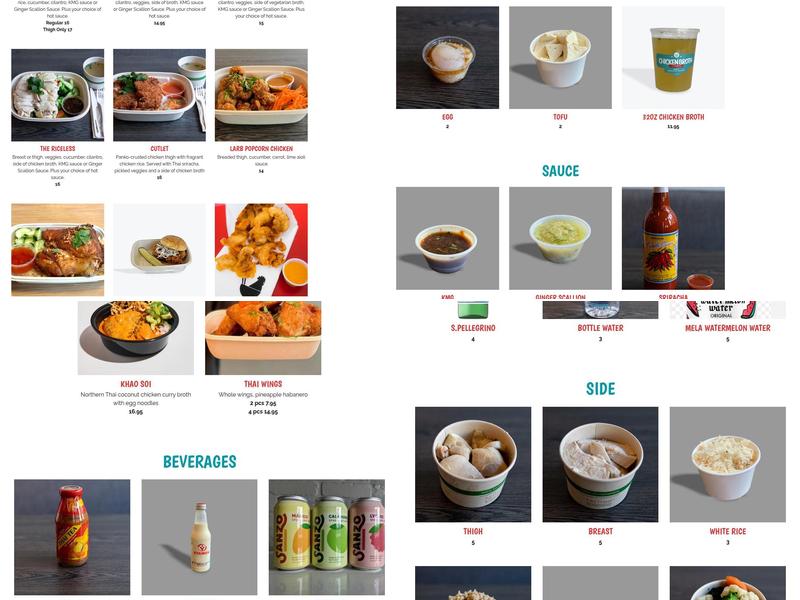Rooster & Rice Menu