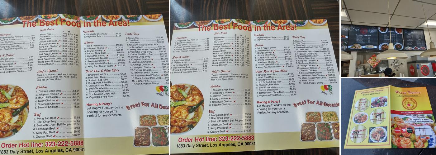 Chinese Express Menu