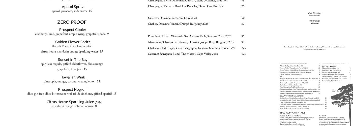Prospect Menu