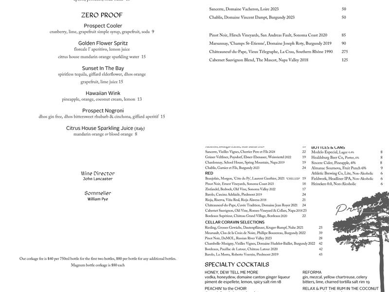 Prospect Menu