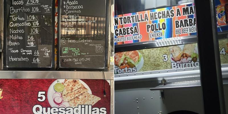 Tacos Cebrian Menu
