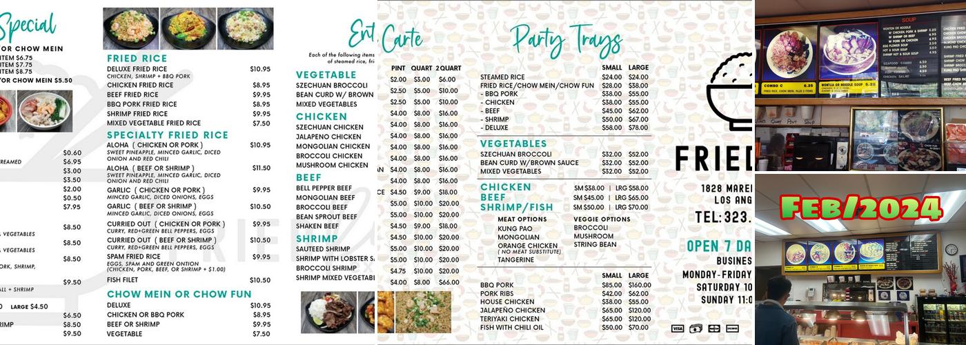 Fried Rice Express Menu