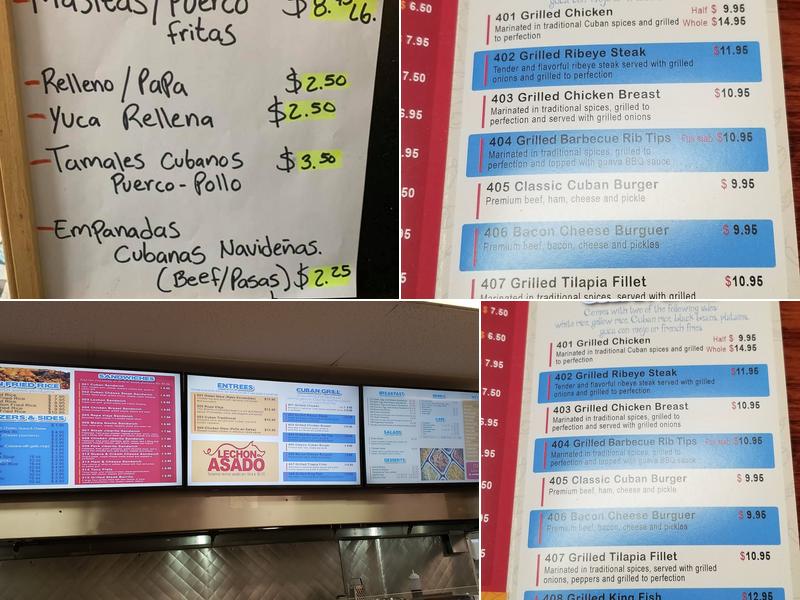 Sazon Cubano Menu