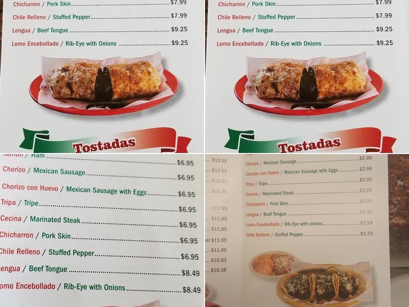 Taco El Jalisciense Menu