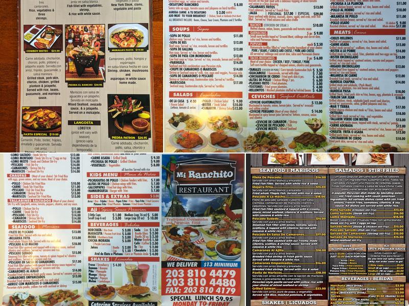 El Rancho Restaurant & Bar Menu