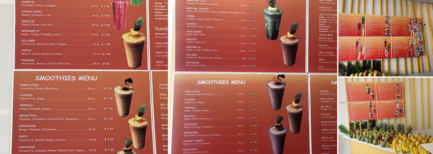 Mr. Mango’s Menu