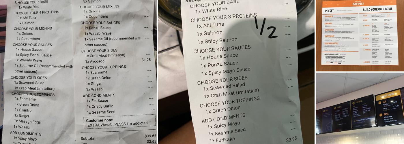 Bay Poke Headquarter Menu