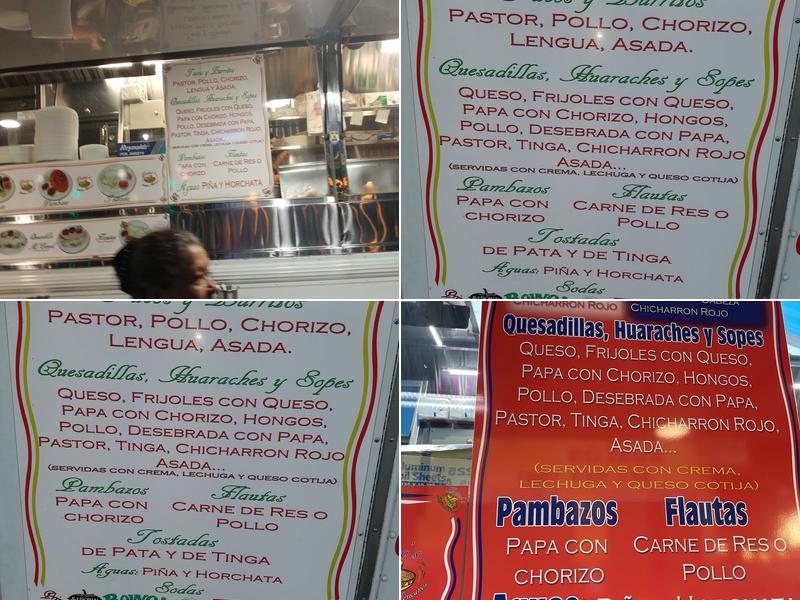 Primos Tacos Menu
