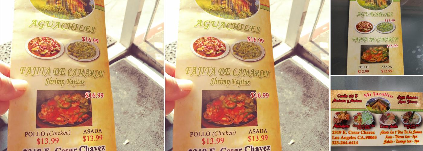 Mi Jacalito Menu
