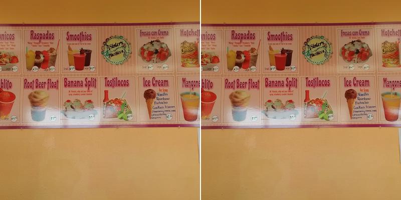 Sister's Bionicos Menu