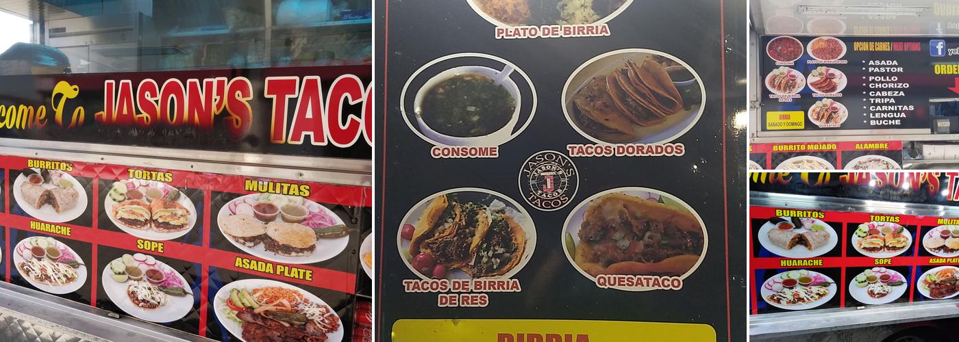 Jason's Tacos Menu
