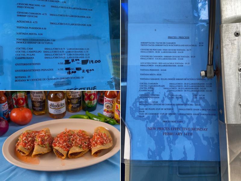 Marisco & Tacos Menu