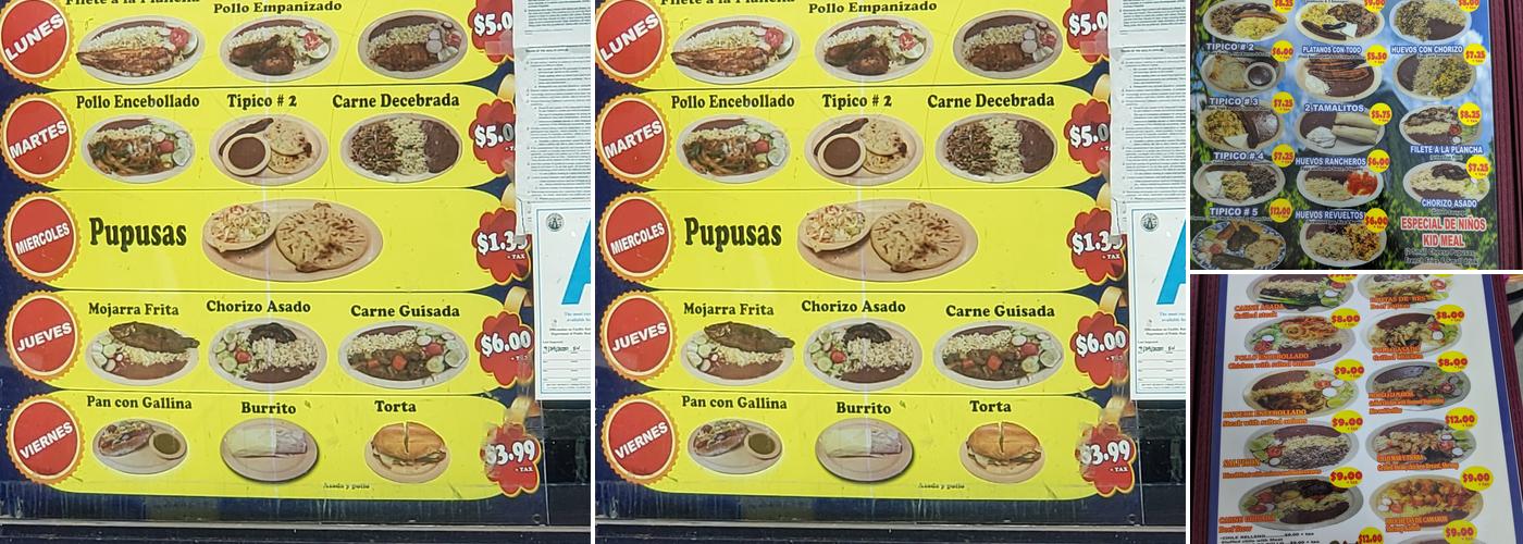 LA Pupuseria EL Pepeto Menu