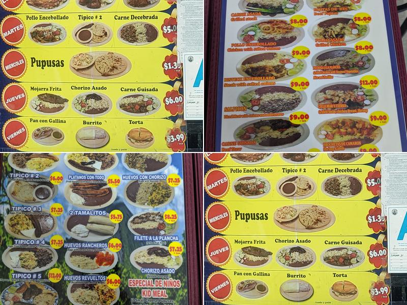 LA Pupuseria EL Pepeto Menu