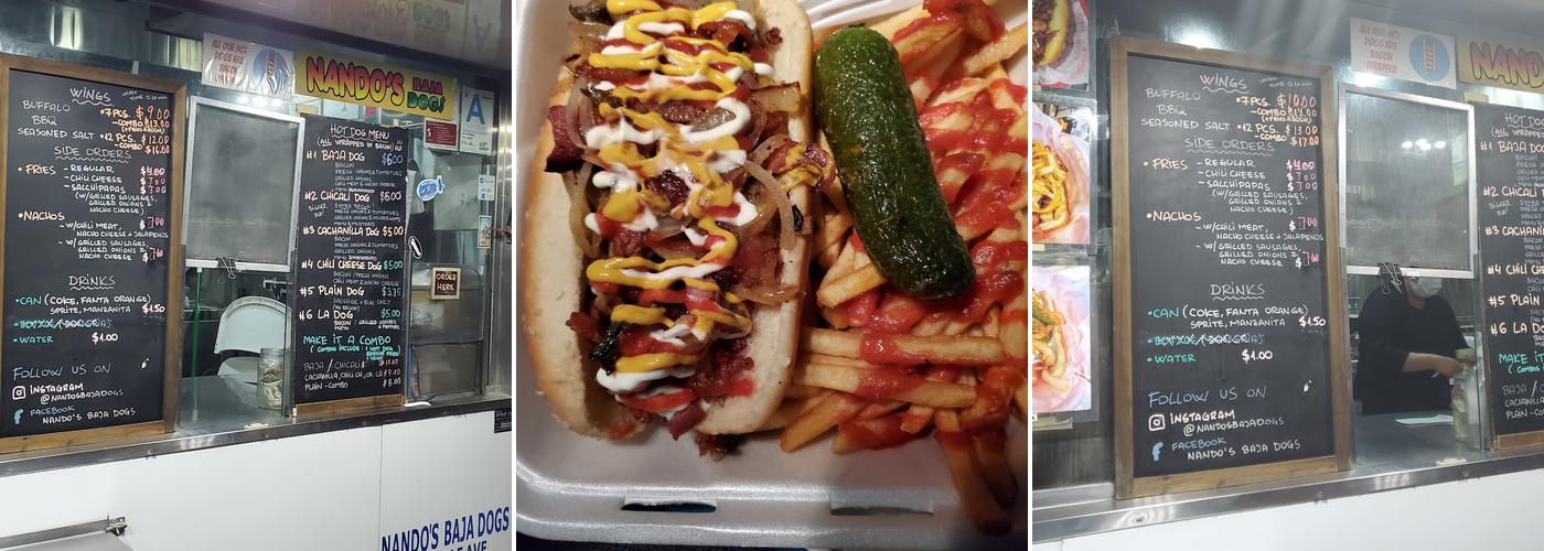 Nando's Baja Dogs Menu