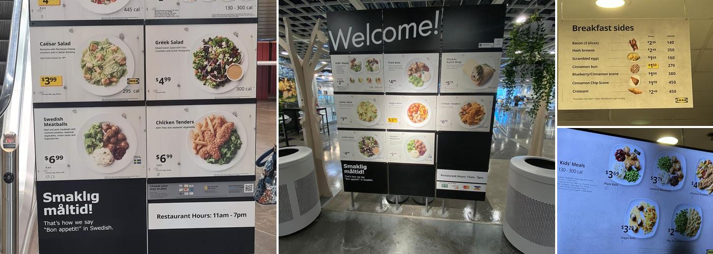 IKEA Restaurant Menu