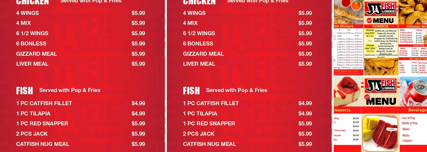 J & J Fish / Oak Park Menu