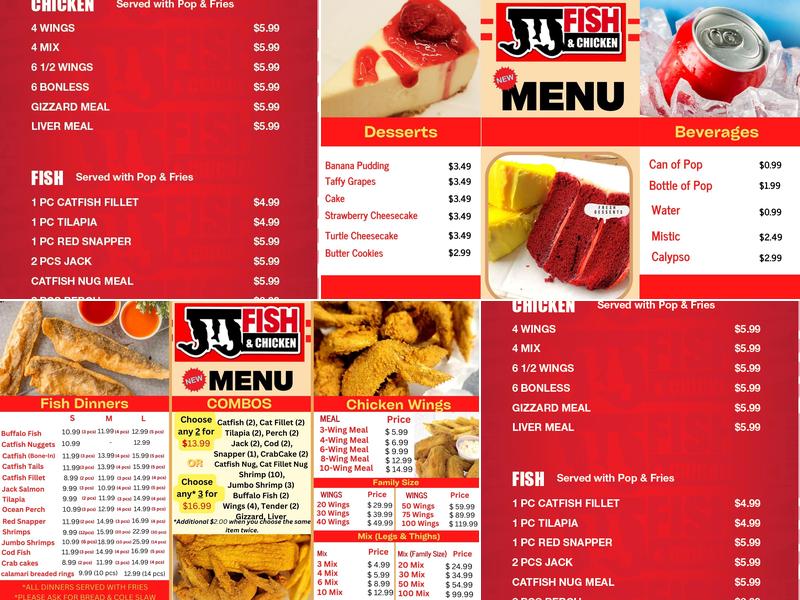 J & J Fish / Oak Park Menu