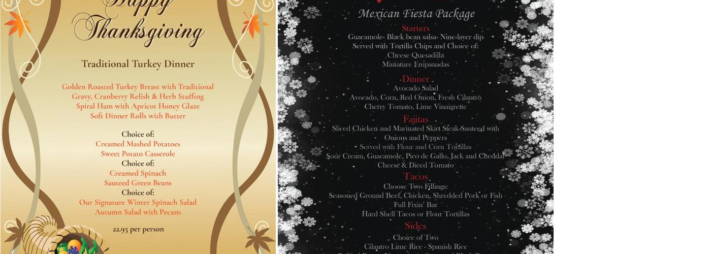 Kimberly's Corporate Catering Menu