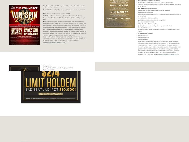 Tableside Dining Menu