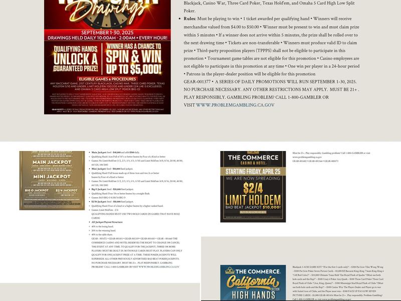 Tableside Dining Menu