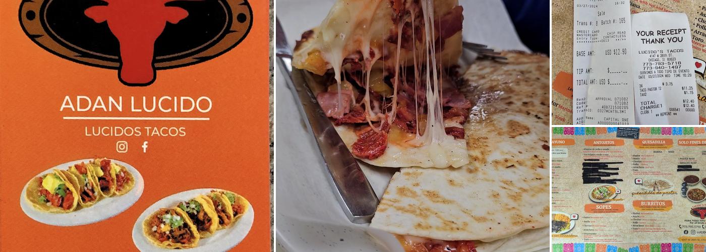Lucido's Tacos Menu