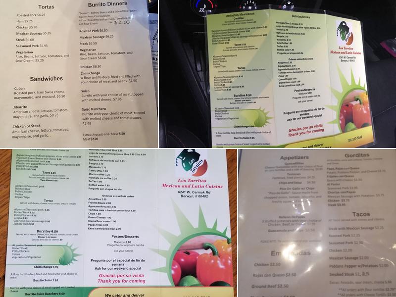 Los Tarritos restaurante Menu