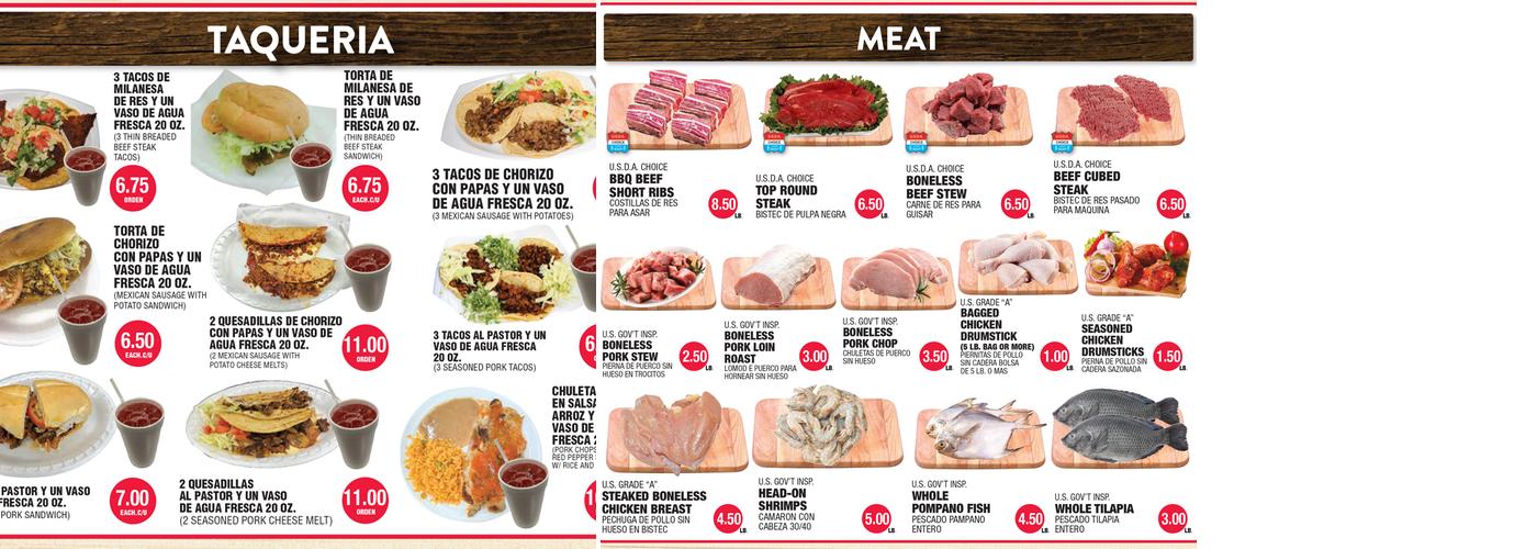 Taqueria Pollo Al Carbon Menu