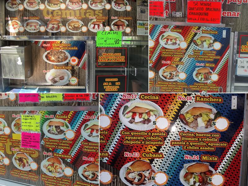 Cemitas Tepeaca Menu