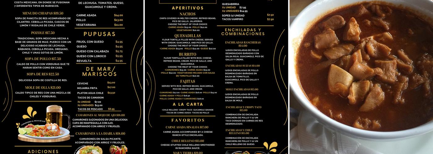 El Tomate Menu