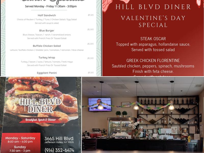 Hill Blvd Diner Menu