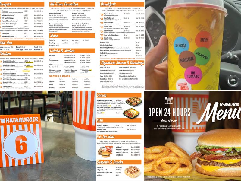 Whataburger Menu