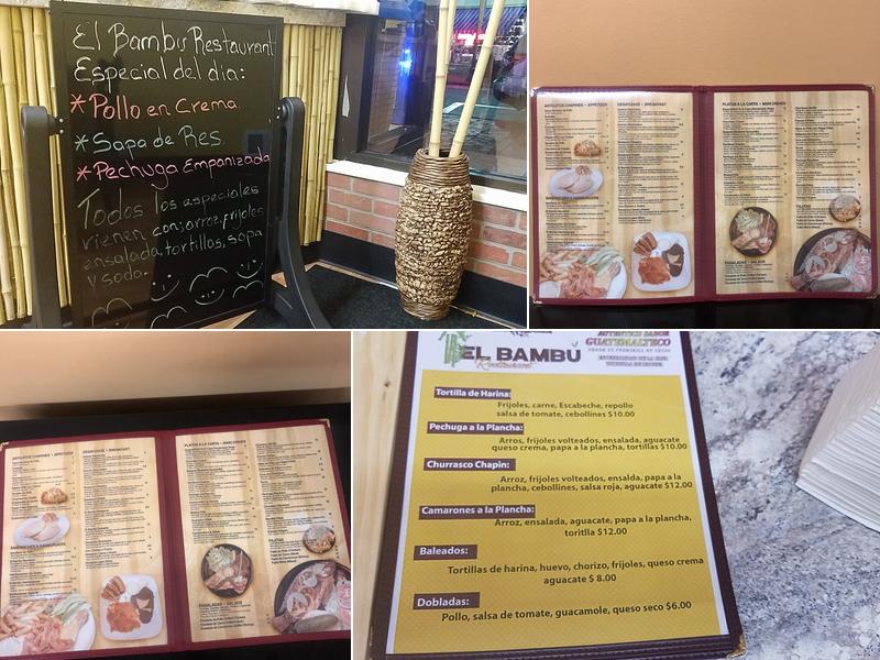 El Bambu Menu