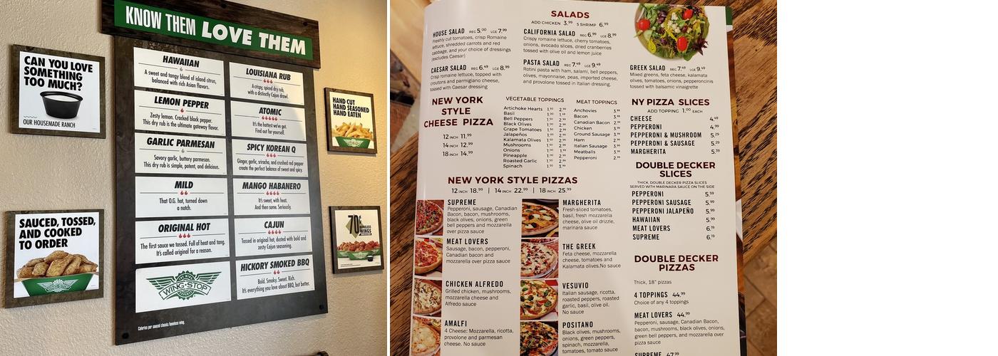 Wingstop Menu