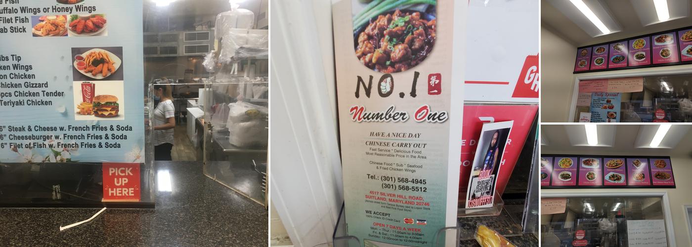 Number 1 Carry Out Menu