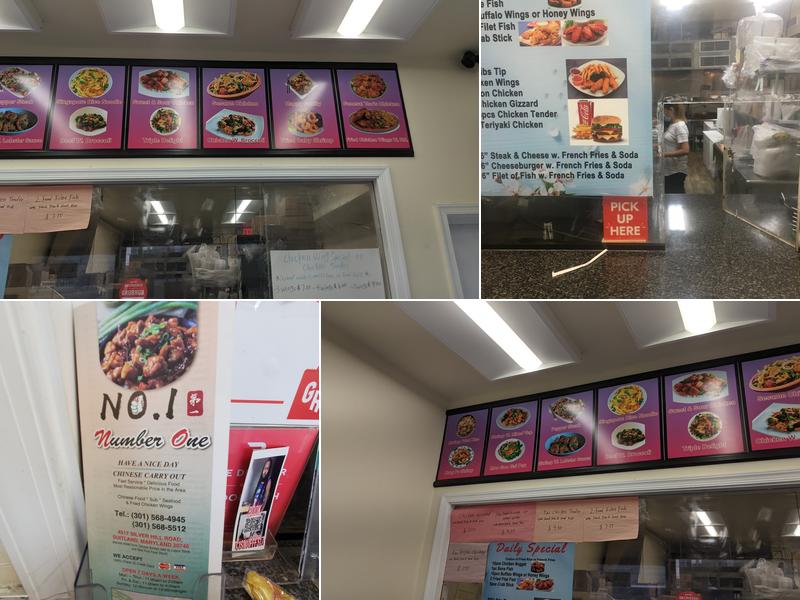 Number 1 Carry Out Menu