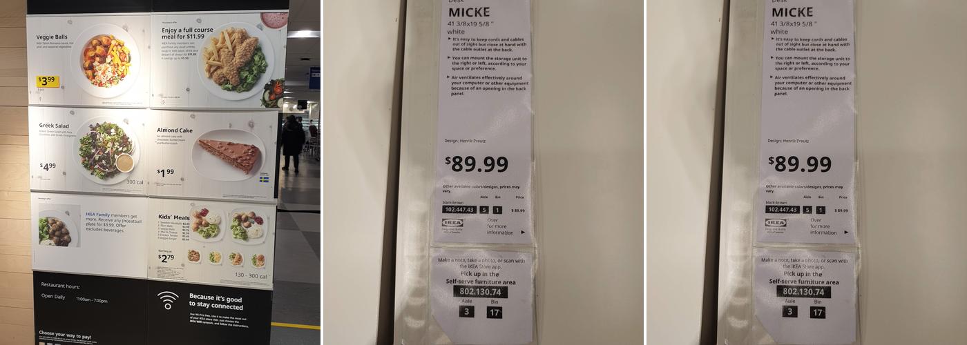 IKEA Restaurant Menu
