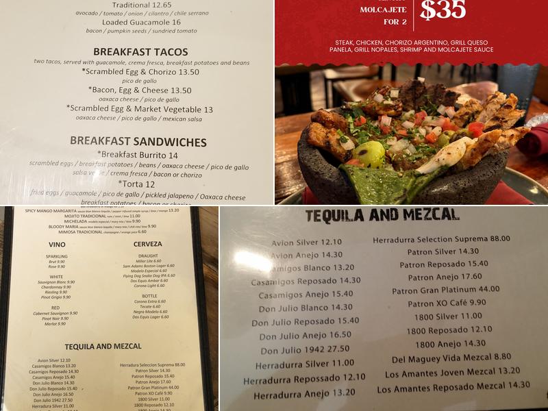 El Centro D.F. Menu
